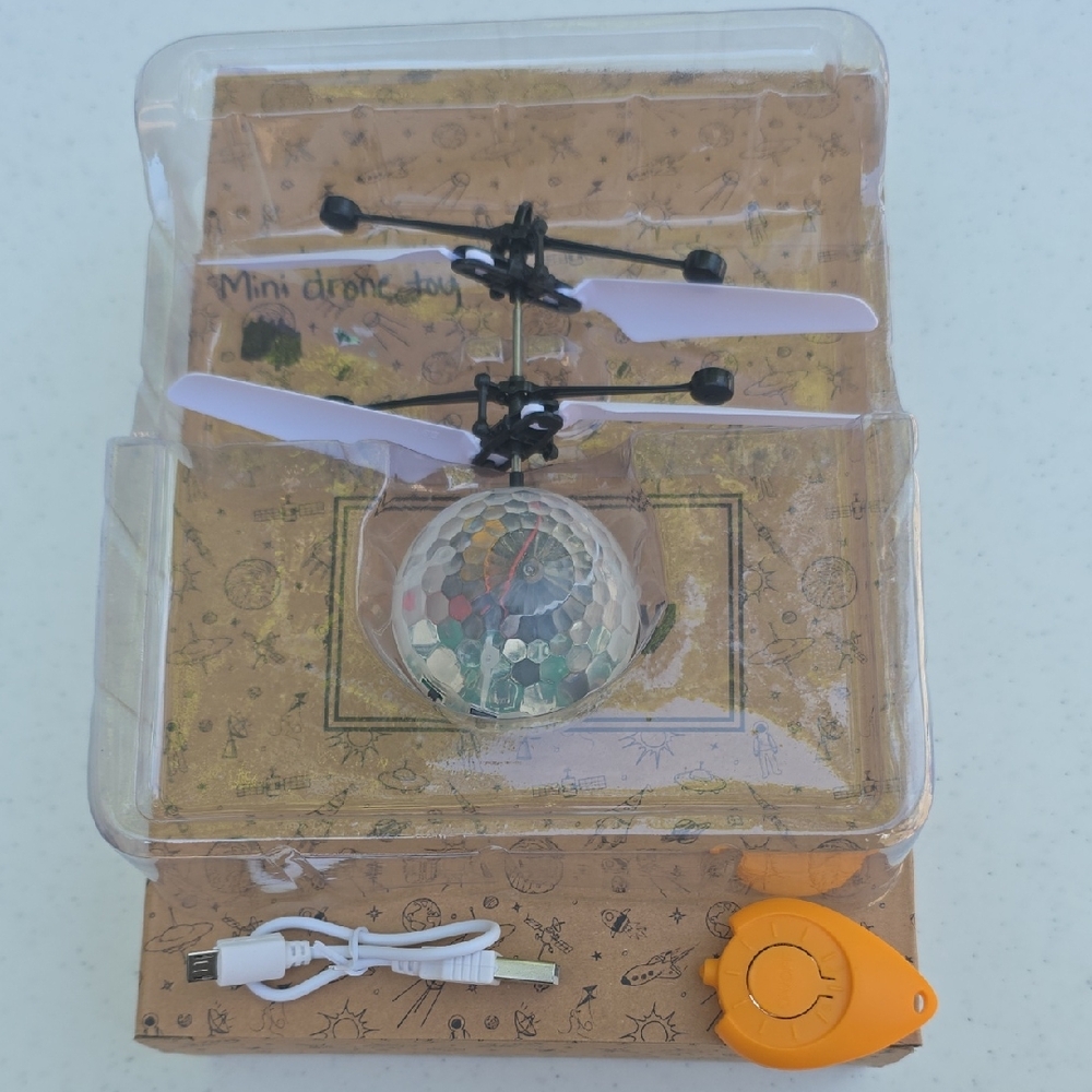 Colorful Mini Drone Toy with Orange Remote